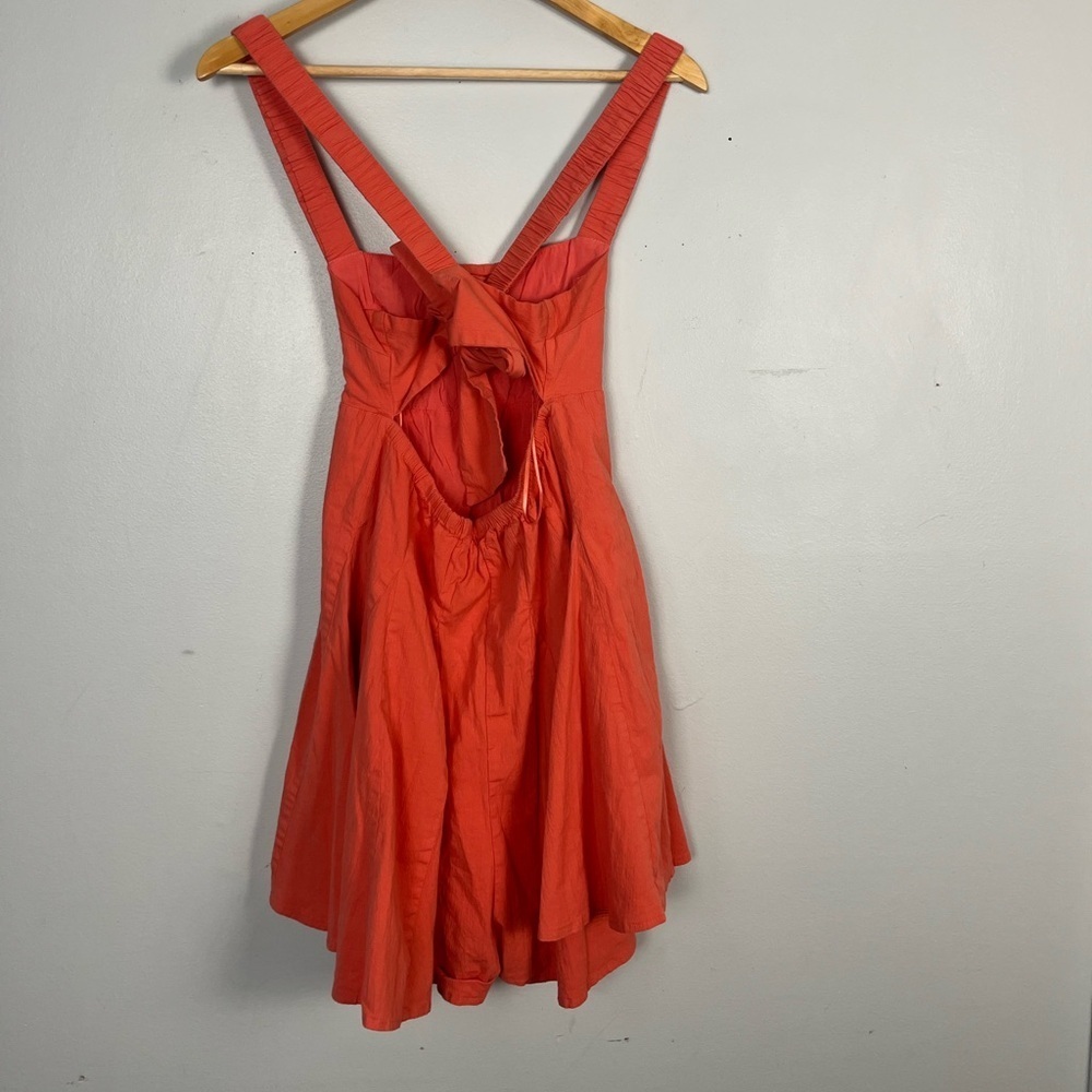Louna Coral Tie Back Romper size medium - Picture 5 of 8